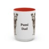 15oz Pumi Dog Dad Mug, Red, front view