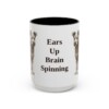 15oz Funny Pumi Mug, Black, front view