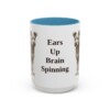 15oz Funny Pumi Mug, Light Blue, front view