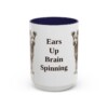 15oz Funny Pumi Mug, Navy, front view