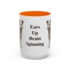 15oz Funny Pumi Mug, Orange, front view