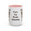 15oz Funny Pumi Mug, Pink, front view