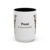 15oz Pumi Latin Mug, Black, front view