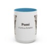 15oz Pumi Latin Mug, Light Blue, front view