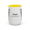 15oz Pumi Latin Mug, Yellow, front view