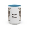 15oz Pumi Dog Mom Mug, Light Blue, front view