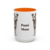 15oz Pumi Dog Mom Mug, Orange, front view