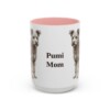 15oz Pumi Dog Mom Mug, Pink, front view