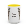 15oz Pumi Dog Mom Mug, Yellow, front view