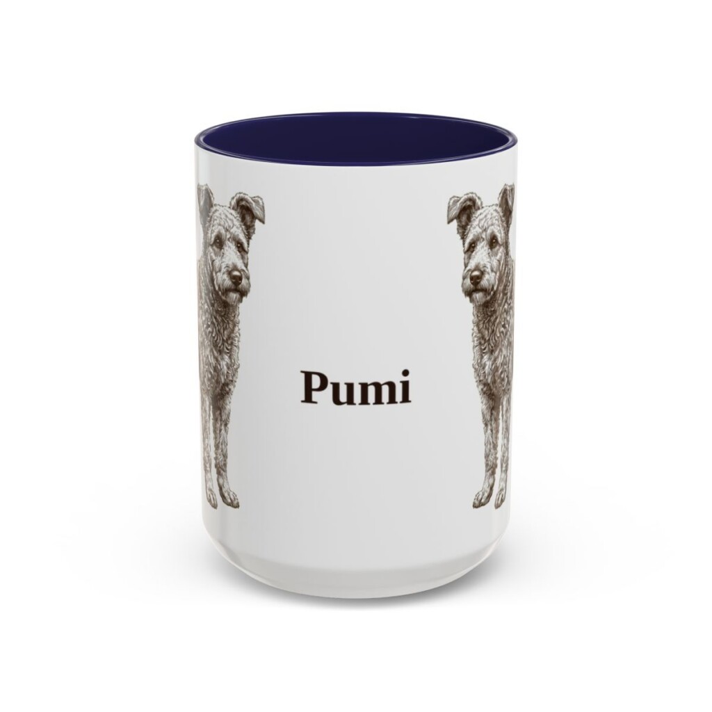 15oz Pumi Mug, Navy, front view