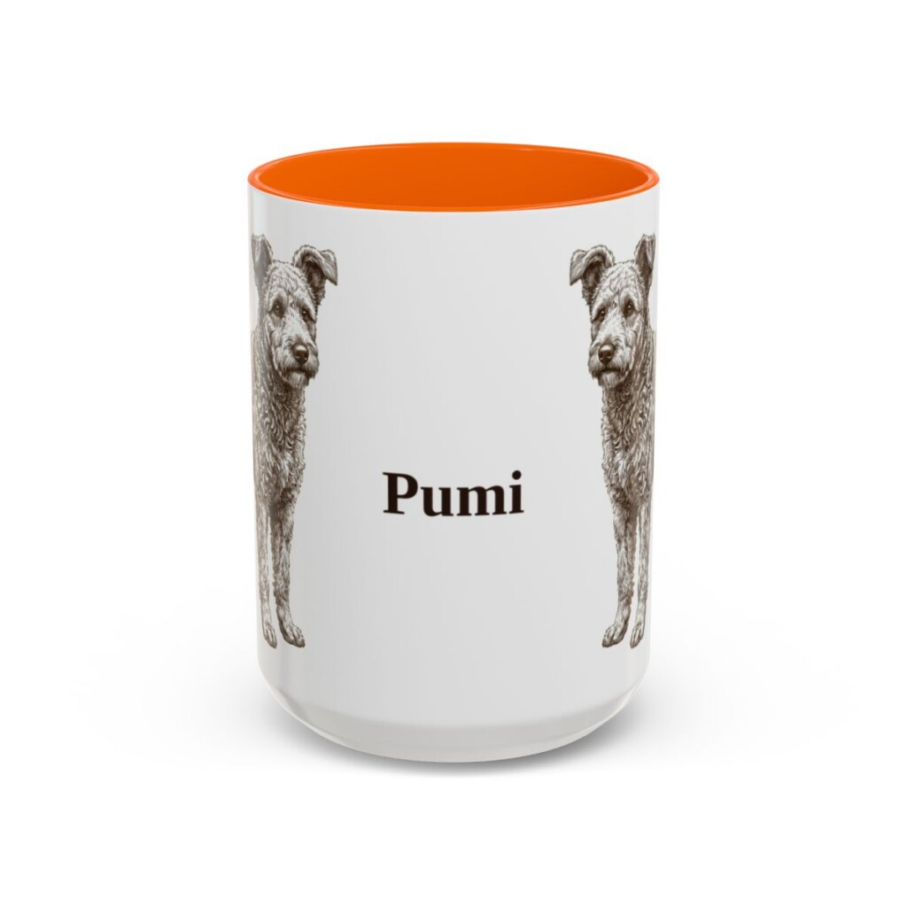 15oz Pumi Mug, Orange, front view