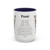 15oz Pumi Mug, Navy, front view