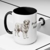 15oz Pyrenean Mastiff Mug, Black, lifestyle photo