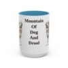 15oz Funny Pyrenean Mastiff Mug, Light Blue, front view