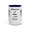 15oz Funny Pyrenean Mastiff Mug, Navy, front view