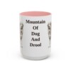 15oz Funny Pyrenean Mastiff Mug, Pink, front view
