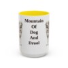 15oz Funny Pyrenean Mastiff Mug, Yellow, front view