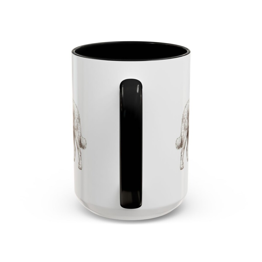 15oz-pyrenean-mastiff-mug-latin-black-back 15oz Pyrenean Mastiff Latin Mug, Black, back view