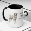 15oz-pyrenean-mastiff-mug-latin-black-context-2 15oz Pyrenean Mastiff Latin Mug, Black, lifestyle photo