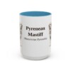 15oz-pyrenean-mastiff-mug-latin-light-blue 15oz Pyrenean Mastiff Latin Mug, Light Blue, front view
