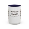 15oz-pyrenean-mastiff-mug-latin-navy 15oz Pyrenean Mastiff Latin Mug, Navy, front view