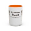 15oz-pyrenean-mastiff-mug-latin-orange 15oz Pyrenean Mastiff Latin Mug, Orange, front view