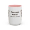15oz-pyrenean-mastiff-mug-latin-pink 15oz Pyrenean Mastiff Latin Mug, Pink, front view