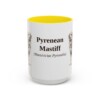 15oz-pyrenean-mastiff-mug-latin-yellow 15oz Pyrenean Mastiff Latin Mug, Yellow, front view