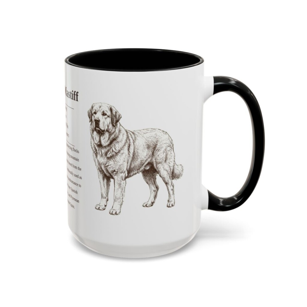 15oz-pyrenean-mastiff-mug-writeup-black-right 15oz Pyrenean Mastiff Mug, Black, right side view
