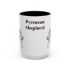 15oz Pyrenean Shepherd Mug, Black, front view