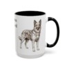 15oz Pyrenean Shepherd Mug, Black, right side view