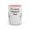 15oz Pyrenean Shepherd Dog Dad Mug, Pink, front view