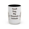 15oz Funny Pyrenean Shepherd Mug, Black, front view