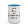 15oz Funny Pyrenean Shepherd Mug, Light Blue, front view