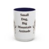 15oz Funny Pyrenean Shepherd Mug, Navy, front view