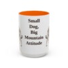 15oz Funny Pyrenean Shepherd Mug, Orange, front view