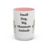 15oz Funny Pyrenean Shepherd Mug, Pink, front view