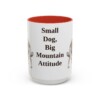15oz Funny Pyrenean Shepherd Mug, Red, front view