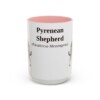 15oz Pyrenean Shepherd Latin Mug, Pink, front view