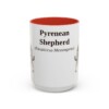 15oz Pyrenean Shepherd Latin Mug, Red, front view
