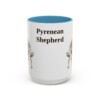 15oz Pyrenean Shepherd Mug, Light Blue, front view