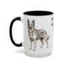 15oz Pyrenean Shepherd Dog Mom Mug, Black, left side view