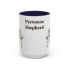 15oz Pyrenean Shepherd Mug, Navy, front view