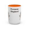 15oz Pyrenean Shepherd Mug, Orange, front view