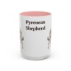 15oz Pyrenean Shepherd Mug, Pink, front view
