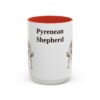 15oz Pyrenean Shepherd Mug, Red, front view