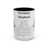 15oz Pyrenean Shepherd Mug, Black, front view