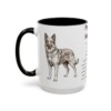 15oz Pyrenean Shepherd Mug, Black, left side view