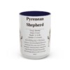 15oz Pyrenean Shepherd Mug, Navy, front view