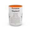 15oz Pyrenean Shepherd Mug, Orange, front view